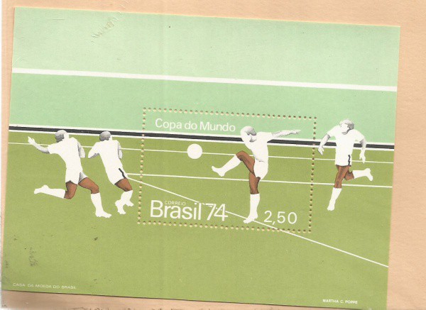 BRASIL, BLOCO COPA 1974 BOM VALOR DE CATALAGO RHM