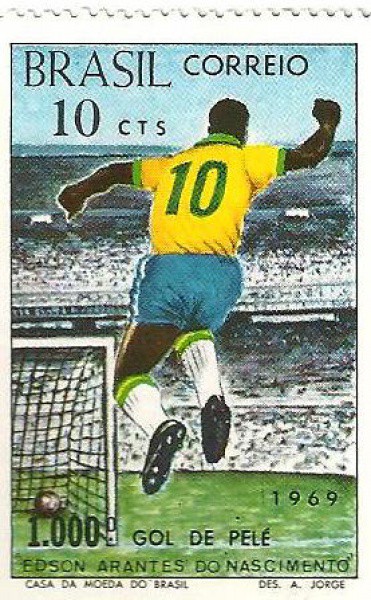 BRASIL, C658 MILESIMO GOL DO PELE NOVO