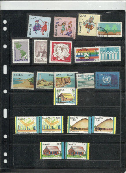 BRASIL -21 SELOS ANO 1975 - COMEMORATIVOS