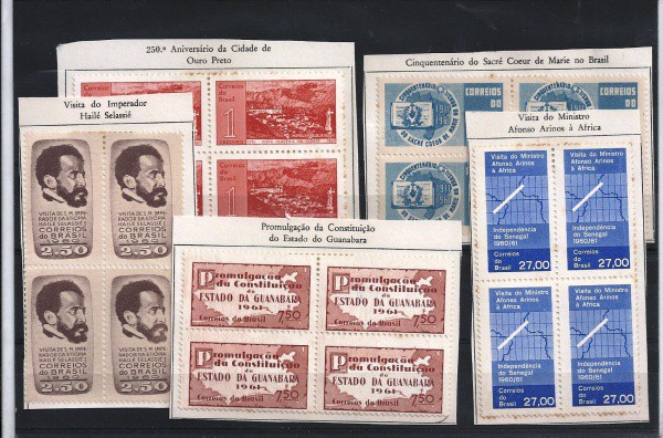 BRASIL - 05 QUADRAS ANO 1961