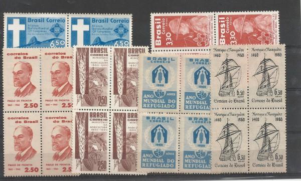 BRASIL - 06 QUADRAS ANO 1961