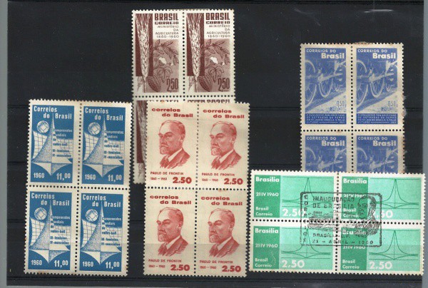 BRASIL - 05 QUADRAS ANO 1960