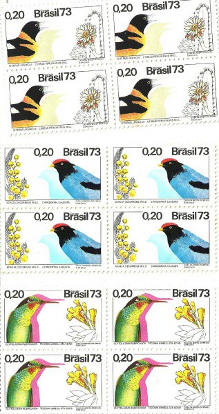 RASIL - C-781 C-782 C-783 ano 1973 Quadra - Fauna E Flora