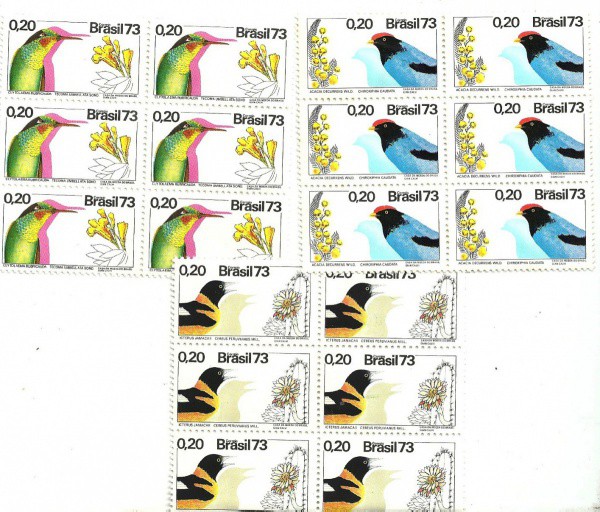 BRASIL - C-781 C-782 C-783 1973 SEXTILHA - Fauna E Flora