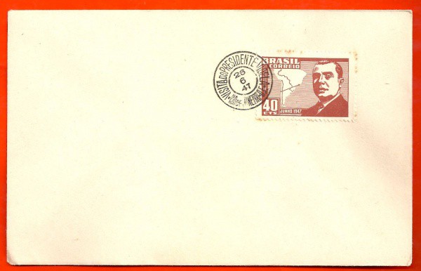 BRASIL - ENVELOPE  -C/SELO - CARIMBO 1947