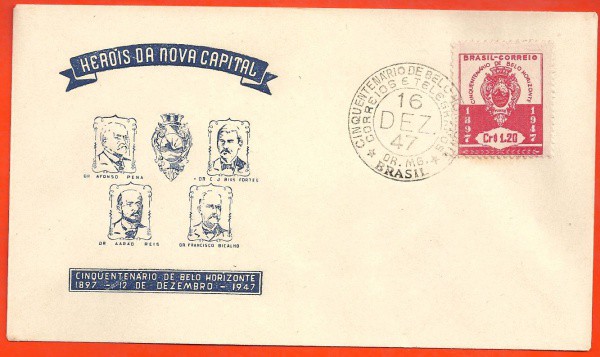 BRASIL - ENVELOPE C/SELO - CARIMBO 1947
