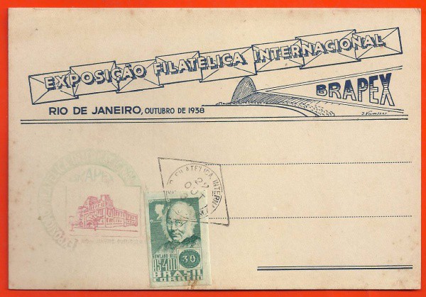 BRASIL - FOLHINHA COMEMORATIVA - EXPOSIÇAO FILETELICA INTERN   . RJ