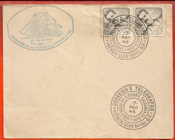 BRASIL - ENVELOPE C/ SELO - CARIMBO 1946