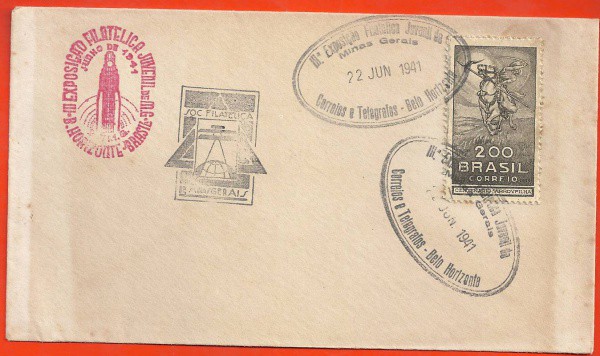 BRASIL - ENVELOPE C/SELO - CARIMBO 1941