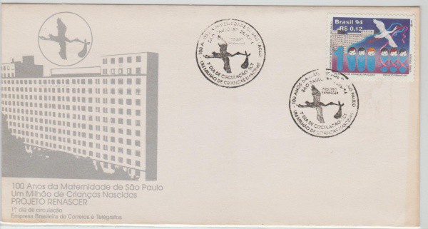 ENVELOPE BRASIL 1 DIA DE CIRCULAÇÃO