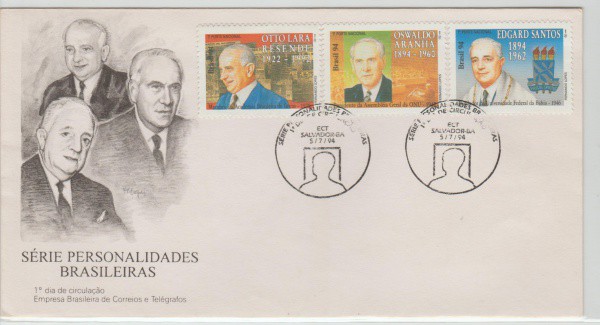 ENVELOPE BRASIL 1° DIA DE CIRCULAÇÃO