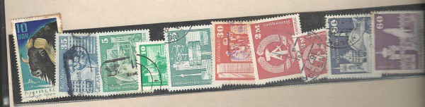 LOTE COM 10 SELOS ALEMANHA 1970/73/74