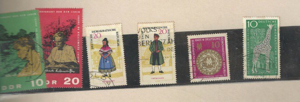 LOTE C 6 BONS SELOS DA ALEMANHA 1965