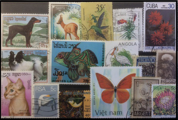 FAUNA E FLORA  - LOTE COM 16 SELOS COM O TEMA - SELOS EM EXCELENTE ESTADO DE CONSERVAÇÃO !