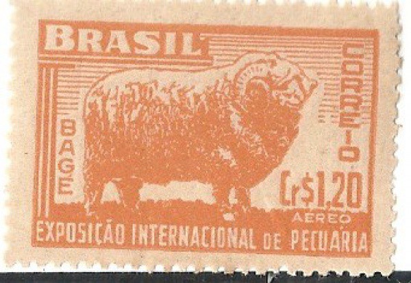 BRASIL- Selo exposição internacional de pecuaria bagé 1948 A69
