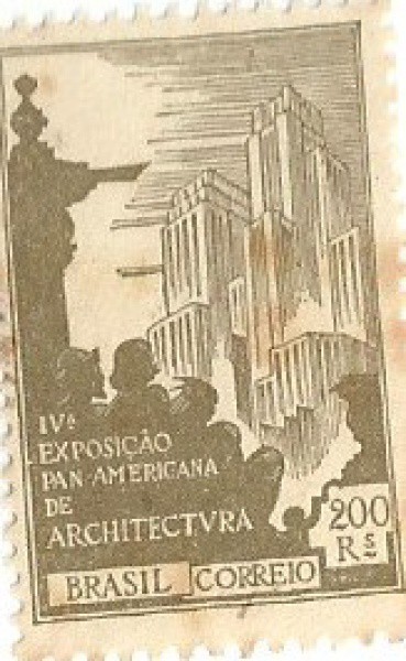 BRASIL- Selo IV exposição pan americana de architectura A25