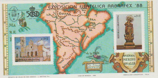 BLOCO ESPOSIÇAO FILATELICA ARBRAFEX