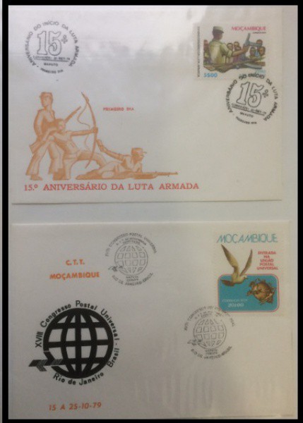 MOÇAMBIQUE - PARTE DE UMA COLEÇÃO COM SELOS E ENVELOPES EM ESTADO MINT DE CONSERVAÇÃO ! TEMA ANIVERS