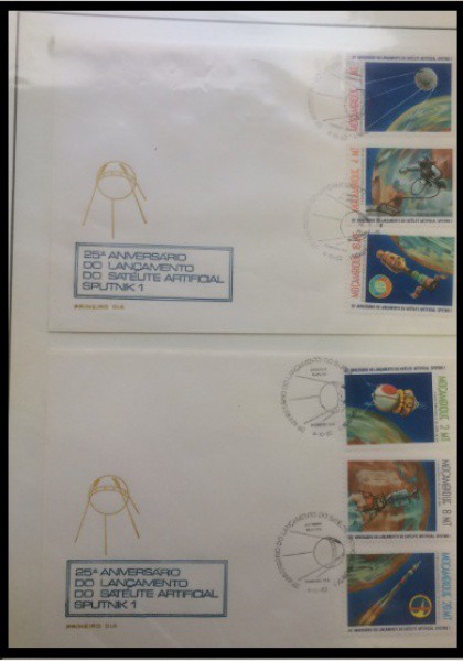 MOÇAMBIQUE - PARTE DE UMA COLEÇÃO COM SELOS E ENVELOPE EM ESTADO MINT DE CONSERVAÇÃO ! TEMA ESPAÇO T
