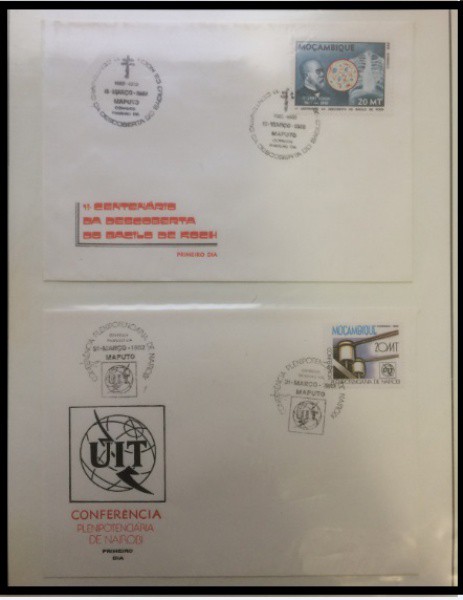 MOÇAMBIQUE - PARTE DE UMA COLEÇÃO COM SELOS E ENVELOPES EM ESTADO MINT DE CONSERVAÇÃO ! TEMA MAPUTO