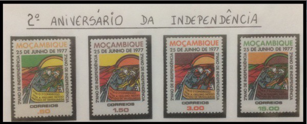 MOÇAMBIQUE - PARTE DE UMA COLEÇÃO COM SELOS EM ESTADO MINT DE CONSERVAÇÃO    !ANIVERSARIO DA INDEPEN