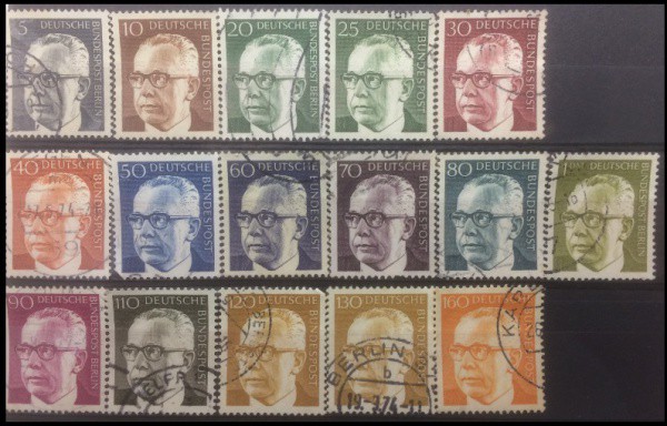 ALEMANHA - BELÍSSIMA SERIE DE SELOS COM 16 VALORES SEM REPETIÇÕES - SELOS EM EXCELENTE ESTADO DE CON