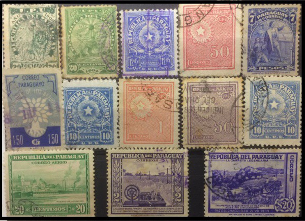 PARAGUAY - LOTE DE SELOS CLASSICOS EM EXCELENTE ESTADO DE CONSERVAÇÃO!