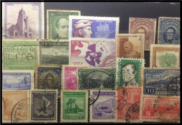 CHILE - LOTE DE SELOS CLASSICOS EM EXCELENTE ESTADO DE CONSERVAÇÃO!