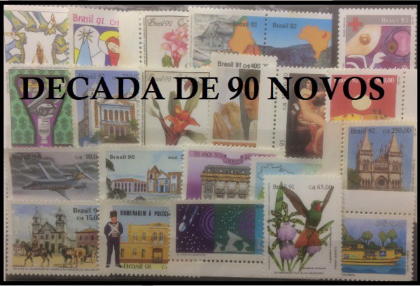BRASIL - LOTE DE SELOS DA DECADA DE 90 NOVOS - SELOS EM EXCELENTE ESTADO DE CONSERVAÇÃO !