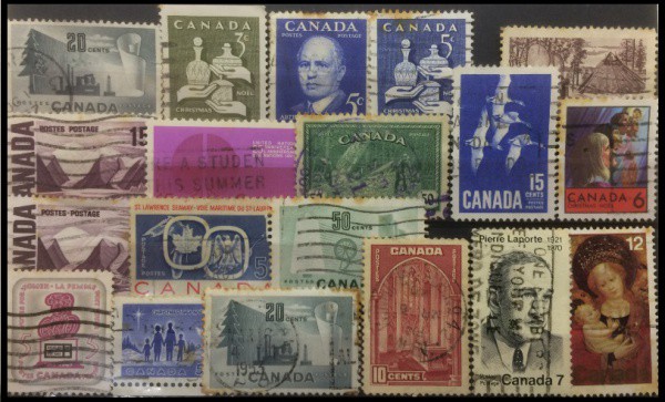 CANADA  - LOTE COM 19 SELOS CLASSICOS EM EXCELENTE ESTADO DE CONSERVAÇÃO !