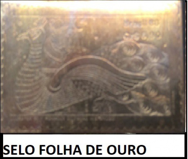 FILATELIA - SELO EM FOLHA DE OURO ANO 1986 BRASIL  BELISSIMA