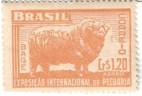BRASIL - SELO A69 RHM - EXPOSIÇÃO INTERN. DE PECUÁRIA