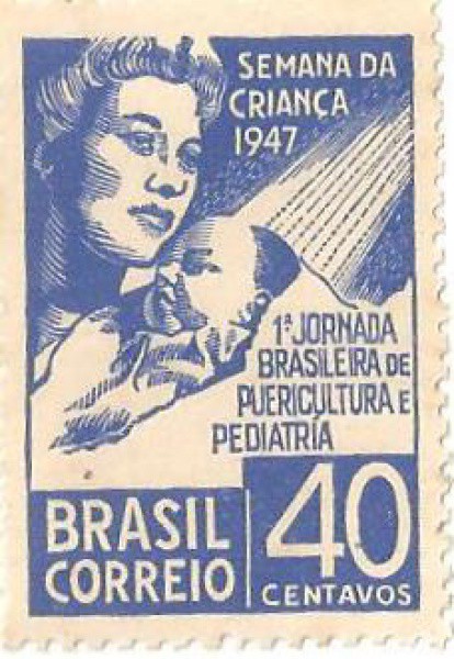 BRASIL - SELO C234 RHM SEMANA DA CRIANÇA 1947