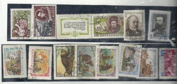 LOTE COM 14 SELOS DA RUSSIA  LINDOS