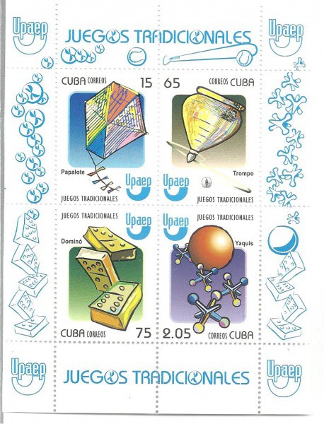 BLOCO DE SELO ESTRANGEIRO - CUBA -JOGOS TRADICIONAIS