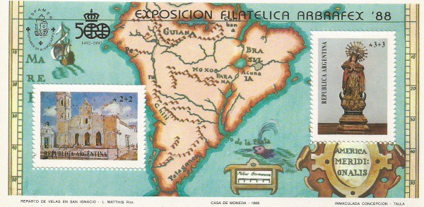 ARGENTINA, BLOCO NOVO , ARBRAFEX 88