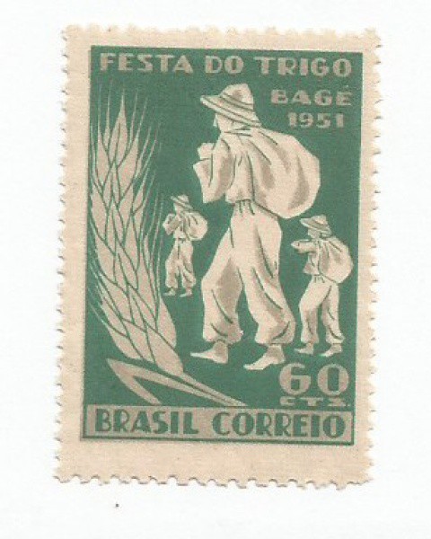 selo brasil festa do trigo bagé 1951 c272 novo