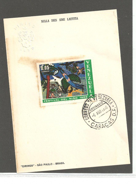 FOLHINA ESTRANGEIRA  - VENEZUELA -1970