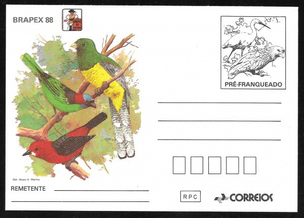 Brasil 1988 - Inteiro postal alusivo a Brapex 1988. peça bastante rara e procurada!
