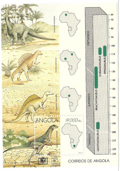 bloco angola alusivo dinossauro
