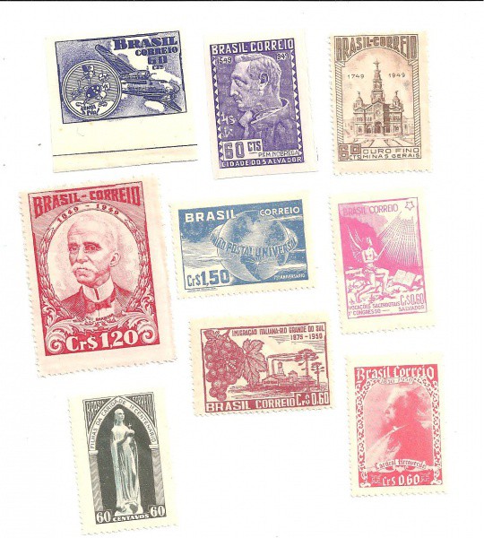 09 SELOS COMEMORATIVOS DO BRASIL - C241 -  C245 a C252 SEQUÊNCIAIS