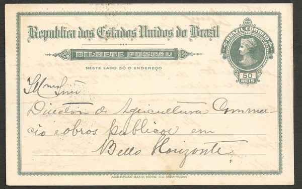 bilhete postal antigo - 1910