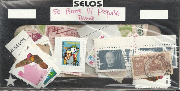 BRASIL - 50 SELOS COMEMORATIVOS VARIADOS