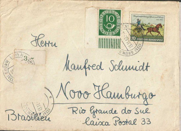 ENVELOPE 1º DIA - ALEMANHA  -1952