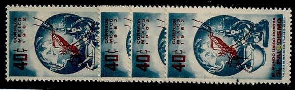 MEXICO- Lote com 4 bons selos