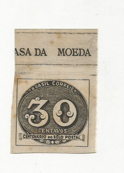 Selo C180. - Centenário Do Slo Postal - 30cts