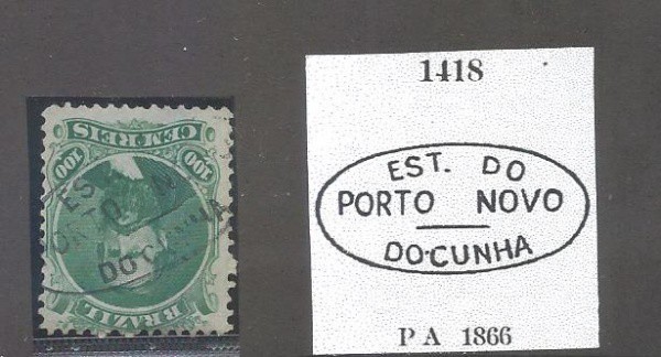 CA054= CARIMBOS DO IMPERIO - CATALOGO PAULO AYRES - N 1418 - PA 1866