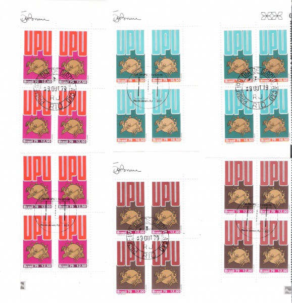 6 QUADRAS DO BRASIL - CARIMBO CBC + 1° DIA - RHM 1120/19/18 - 1979