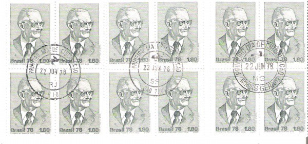 2 QUADRAS DO BRASIL - CARIMBO CBC + 1° DIA - RHM 1041 - 1978