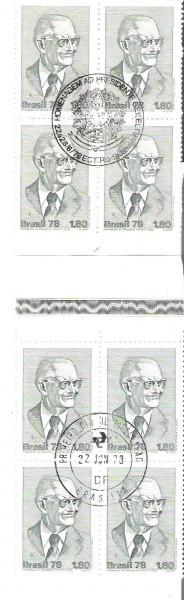 2 QUADRAS DO BRASIL - CARIMBO CBC + 1° DIA - RHM 1041 - 1978